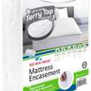 Guardmax Terry Cotton Twin XL Zippered Mattress Encasement - Waterproof & Bed Bug Proof Mattress Protector - Comfortable, Soft, and Noiseless Zippered Bedding - Dust Mite Proof (39 x 80 x 10)