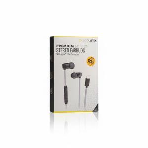 AcoustiX Premium Sound Stereo Earbuds With Apple 8-Pin Connector