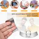 Niupiour Stainless Steel Finger Guards, 4 Packs of Finger Protectors when Cutting, Slicing, Dicing, Chopping Vegatables, Kitchen Tool Knife Shields Guards Avoid Hurting