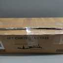 6 FT Pre-lit Christmas Tree, Artificial Spruce Christmas Tree 600 PVC Branch Tips 250 Warm White LED Lights, Easy Assembly with Metal Stand and Hinged Branches Decoration