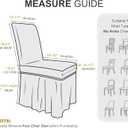 NICEEC Spandex Chair Covers for Dining Chairs Covers Set of 2 Removable Dining Room Chair Covers with Skirt Parson Chair Slipcovers Washable Chair Protector for Kitchen Wedding Banquet(Pink)