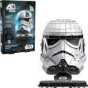 4D Build, Star Wars Stormtrooper Helmet 3D Model Kit with Stand, Star Wars Collectibles & Desk Dcor, Adult Puzzles, Building Toys, 121 Pieces, 3D Puzzles, Gift Ideas for Ages 12 & Up