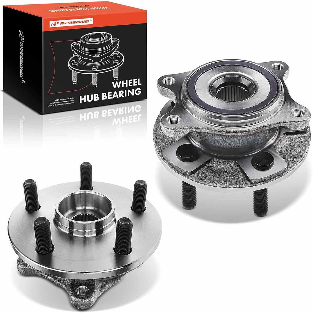 A-Premium 2 x Front Wheel Bearing and Hub Assembly with 5-Lug