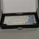 YUNZII AL65 Wireless Mechanical Keyboard, Full Aluminum CNC,Support QMK/VIA Software Gasket Structure,60% Hot Swappable with RGB Backlit BT/2.4G/USB-C for Mac/Windows(White, Gateron Zero)