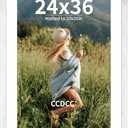 ccdcc 24x36 Picture Frame, Wooden Photo Frames with Tempered Glass, 1 Pack