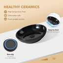 Havniva Elevated Cat Bowls, Ceramic Cat Food Bowl Whisker Friendly Cat Dishes, Kitten Food & Water Bowl with Two Heights Stand, Anti-Slip Raised Cat Food Plates
