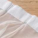 Ftinala Off White Sheer Curtains 100 Inches Long 2 Panels, Thin Textured Linen Look Drapes for Living Room, Rustic Ivory See Through Window Secor, DIY Pinch Pleat Sliding Glass Door Curtain