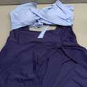 MFAVIP One Piece Swimsuit Women Tummy Control Swim Dress Sexy Criss Cross Tie Back Bathing Suit Blue, XL