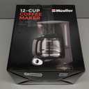 Mueller 12-Cup Drip Coffee Maker - Borosilicate Carafe, Auto-Off, Reusable Filter, Anti-Drip, Keep-Warm Function, Clear Water Level Window Coffee Machine, Kitchen Essentials & Accessories
