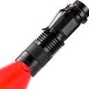 High Power 1 Mode Red LED Flashlight, Single Mode Red Flashlight, Red Light Flashlight Red Light Torch for Astronomy, Aviation, Night Observation