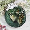 2 x Christmas Decorations Ornaments, Stained Glass Ornament, Christmas Tree Ornaments, 2025 Gift Ornament, Xmas Gift for Friend Family Coworker - Enchanted Fairy