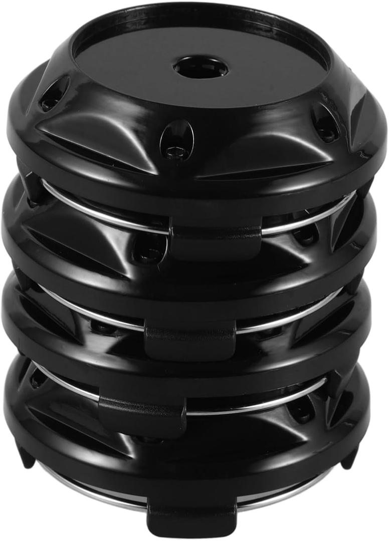 PLAFOPE 4pcs Auto Wheel Center Caps Black Rim Hub Covers for Modified Vehicles Stylish Design Easy to Install Enhances Appearance of Car Wheels