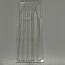 ALINK Glass Smoothie Straws, Reusable Clear Bent 9 in X 10 mm Drinking Straws, Set of 4 with Cleaning Brush