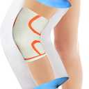 Waterproof Knee Shower Bag Post Surgery, Elastic Knee Shower Cast Protector, Watertight Silicone Knee Surgery Shower Sleeve for Knee Replacement Surgery, ACL Surgery, Wound, Brace (Silicone Knee L)