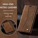 QLTYPRI Wallet Case for Samsung Galaxy S21 5G, Vintage Folio PU Leather Purse Case with Card Slots Magnetic Closure Kickstand Flip Crashproof Phone Cover for Samsumg Galaxy S21 -Brown