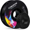Comgrow TPU Filament, 1.75mm, 95A Soft TPU Flexible 3D Printer Filament Black 1kg (2.2lbs), Dimensional Accuracy +/- 0.02 mm, Fit Most FDM Printer