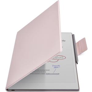 E NET-CASE Case for Remarkable Paper Pro, Premium PU Leather Book Folio with Pen-Buckle, Lightweight Magnetic Case with Auto Sleep/Wake for Remarkable Paper Pro 11.8" 2024 Released (Pink)