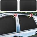 Car Curtains for Side Window - 2 Pcs Back Privacy Sun Shades Magnetic 100% Block Light Car Window Covers with Cooler Feeling (dexterous, back-2pcs)