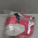 SUNFURA Full Body Dog Coat - Warm Fleece Jacket for Large Dogs, Turtleneck Winter Coats with Harness, Reflective Dog Snowsuit Windproof Puffer Jackets with Legs for French Bulldog, Hot Pink L