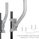 Heavy Duty Universal Adjustable Antenna Mount Pole(OD 1 11/16", Length 17 1/4"), Pole Mounting Bracket for Wall Eave Roof, Compatible with Antenna, Weather Station and WiFi Extender, with U-Bolt Kit