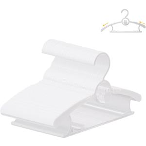 50 Pack Baby Hangers, 11"-14" Adjustable Infant Hanger, Non-Slip Kids Hanger, Space Saving Plastic Hangers for Girl Boy Toddler Kids Child (White)
