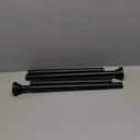 Shower Curtain Rod Adjustable 43-78 inch, 1"Diameter Spring Tension Curtain Rod No Drill, Anti-Rust Non-Slip Shower Rod, Black Shower Curtain Rod for Bathroom Tension