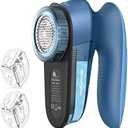 BEAUTURAL Fabric Shaver and Lint Remover, Sweater Defuzzer with 2-Speeds, 2 Replaceable Stainless Steel Blades, Battery Operated, Remove Clothes Fuzz, Lint Balls, Pills, Bobbles