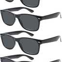 4 Pack Classic Reading Sunglasses for Women Men Spring Hinge, Outdoor Sun Readers Glasses with UV400 Protection