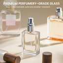 Perfume Atomizer, Glass Perfume Container,Travel Bottle Refillable, Empty Portable Leakproof Fragrance Spray Bottle (Beech 5pcs 15ml/0.5oz)