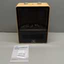 Electric Fireplace Heater, 1500W Portable Space Heater, Fireplace with Realistic 3D Flame Effect and Overheating Safety Protection, Quiet and Safe for Indoor Use Office Bedroom, Oak