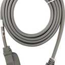 EP 12 Ft Heavy Duty Appliance Extension Cord - 14 Gauge 3 Prong Grounded Cable Wire, Ideal for Air Conditioners, Refrigerators, Microwaves, Washing Machines & More - Indoor Use, Gray (Grey)