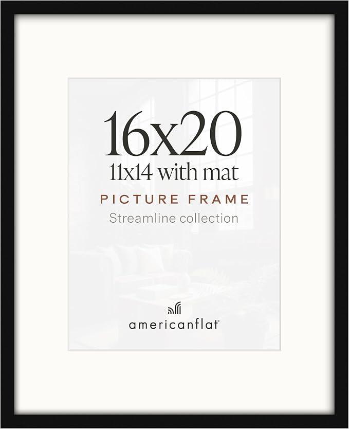 20.75"×15.75" Poster Frame - Slim Molding - Black Polished plexiglass front, hangs vertical or horizontal, sawtooth hangers included, secure turn-tab backing