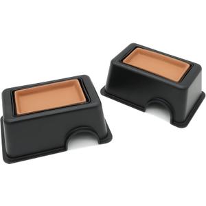 2 Pcs Small Reptile Hide Box Humidifier Caves Water Supply Hideout with Sink Basin for Lizards, Gecko, Snake (Black)