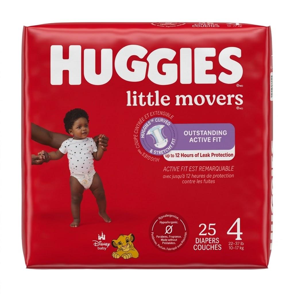 Huggies Little Movers Size 4 Diapers - 25 Count