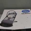 Portable Baby Bouncer Seat for Infants, 0-18 Months, 3 Modes of Use with Rocker & Stationary Options, Ergonomic Infant Chair with Hanging Toys  Grey