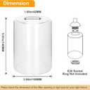6 Pack Clear Glass Shades Replacement,5.51in Height,3.94in Diameter,1.65in Fitter, High Transmittance Cylinder Glass Lampshade Replacement for Pendant Light Floor lamps Chandelier Wall Sconces