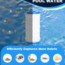 6 Pack Universal Pool Filters for Type A Type C or III Cartridge Pump, Reusable Pool Filter Type A/C for AboveGround Swimming Pools&SPAIncludes 1 Removable Cartriaqe and 6 Replacement Filter Papers)