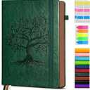 Vintage Leather Journal with 300 Numbered Pages,A4 Lined Journal for Men Women,Daily Journals for Writing,College Ruled Notebook for Work,School,Note taking,Travel Diary,Large (8.5" X 11.3") (Green)