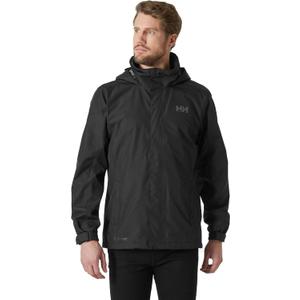 Helly Hansen Men's Dubliner Jacket Waterproof, Windproof, Breathable Shell Rain Coat with Packable Hood (990 Black)