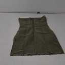 Sexy Denim Strapless Dresses for Women Y2K Jeans Corset Backless Tube Bodycon Mini Dress Clubwear (Small, A-army Green)