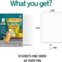 3 x HA SHI Cat Scratch Protector  Furniture Shield Sheets or Sticky Tape, Large Coverage, Pet Safe (Single-Sided)