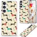 for Samsung Galaxy S25 Case for Girl Women Men, Full Protective Shockproof Slim Soft TPU Clear Phone Cover Cases with Design for Galaxy S25 6.1,Cute Cartoon Animal Pet Dog Dachshund Paw