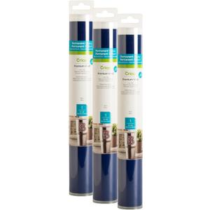 Cricut Removable Vinyl, Navy Blue - 2-Pack of 4ft Rolls (12"x48") Premium No-Residue Vinyl for DIY Crafts, Wall Decals, Stickers, in-House Décor - Compatible with Cricut Maker + Explore Machines