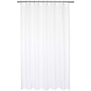 Barossa Design Waterproof Fabric Shower Curtain or Liner Microfiber 72" W x 74" H - Hotel Quality, Machine Washable, White Shower Curtain Liner for Bath Tub, 72x74 Inches