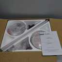 42 Inch Brushed Nickel Ceiling Fan with Light and Remote Control,Dimmable 3 Color Temperatures LED Ceiling Fan,6 Speeds Reversible DC Motor,5 Blades Modern Ceiling Fans for Indoor or Covered Outdoor