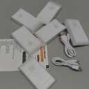 WILLED Stair Lights Indoor,Warm White Rechargeable Night Light,Wireless Motion Sensor Night Light,Battery Stick On Lights for Stairway,Hallway,Kitchen,Closet,Cabinet,Bedroom,Kids' Room(6Pack)