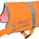 Upgraded Reflective Dog Vest. Hi-Visibility, Fluorescent Blaze Orange Dog Vest Helps Protect Your Best Friend. Safeguard Your PUP from Motorists & Hunting Accidents, On or Off Leash by 4LegsFriend (Medium)