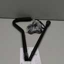 KINGGEAR F1 Walking Stick, Walking Cane for Women & Men, Self Standing Walkers for Seniors with Wrist Strap, Lightweight & Sturdy Offset EVA Handle and Large Quad Base (Black)