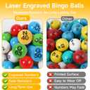 Deluxe Bingo Game Set with Laser Engraved Balls & 300 Chips – Includes 8" Metal Bingo Cage, 100 Large Print Cards, Master Board, Storage Bag for Family Parties & Group Games