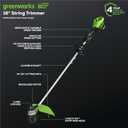 Greenworks 60V 16" Brushless Cordless String Trimmer - 65min Runtime for 2-Mile Fence Lines & Large Properties, 2X Quieter Than Gas, 2.5Ah Battery/Charger Included